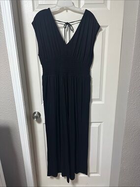 Classic Black V-Neck Women’s Dress
